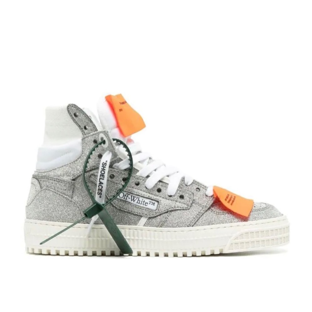NWT Off-White
Off-Court 3.0 glitter high-top sneakers Women Size 36 - Picture 1 of 11